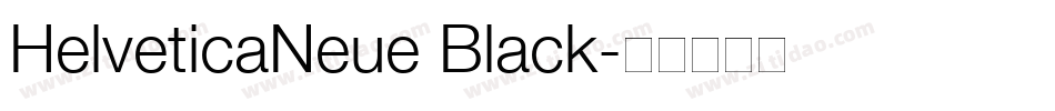 HelveticaNeue Black字体转换